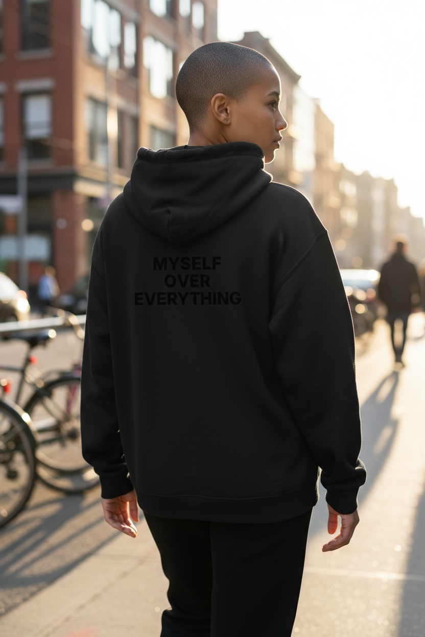 Myself Over Everything Premium Cotton Long Sleeve Sweater